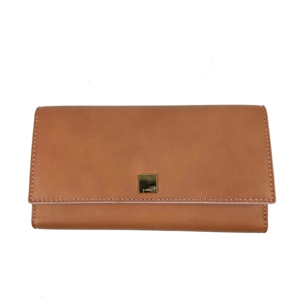 Lodis Wallet Mill Valley Alix Trifold Brown Leather RFID Organizer Clutch New - Picture 1 of 9